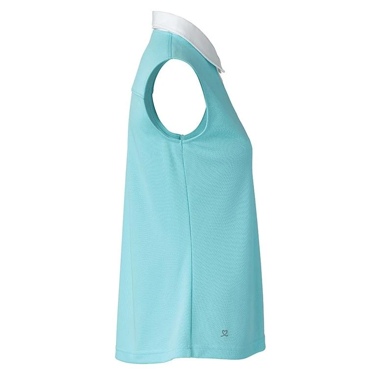 Daily Sports Stacia Sleeveless Polo Shirt Azur 5 Daily Sports Stacia Sleeveless Polo Shirt Azur - Image 3