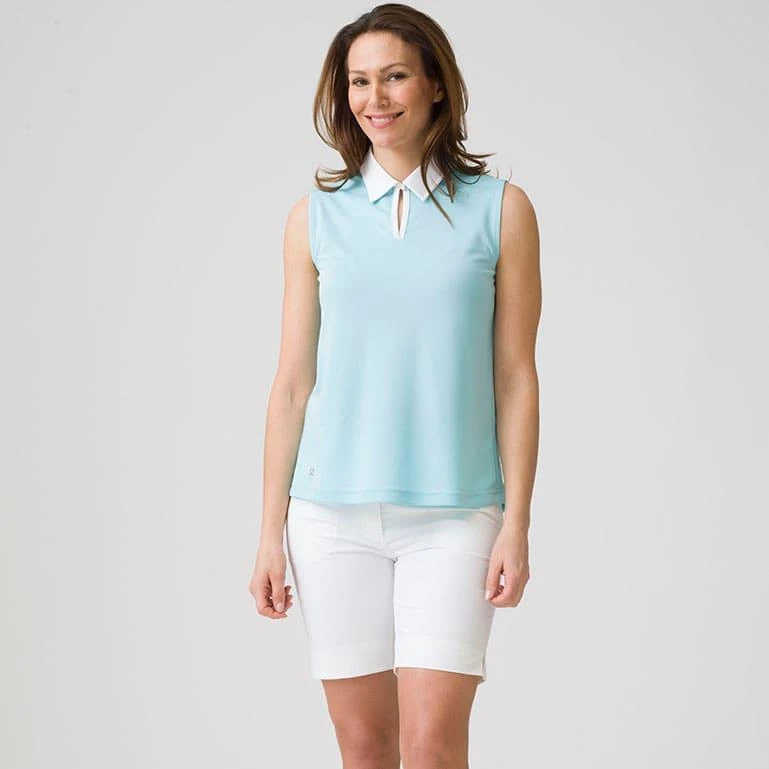 Daily Sports Stacia Sleeveless Polo Shirt Azur 6 Daily Sports Stacia Sleeveless Polo Shirt Azur - Image 4
