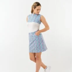 Pure Golf Truth Ladies Sleeveless Golf Polo Shirt Geoflower -Teepeg Store 32019 28 12