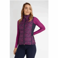 Green Lamb Giselle Print Quilted Gilet Pebble/Navy 8 Green Lamb Giselle Print Quilted Gilet Pebble/Navy -Teepeg Store AG21899 NAVY 3