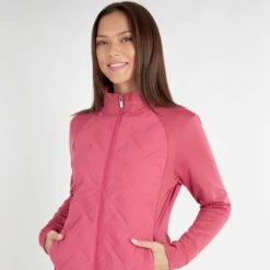 Green Lamb Marcella Hybrid Ladies Golf Jacket Blush -Teepeg Store AG24055 BLUSH 12