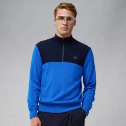 J.Lindeberg J Lindeberg Jeff Golf Windbreaker Sweater Nautical Blue 13 J.Lindeberg J Lindeberg Jeff Golf Windbreaker Sweater Nautical Blue -Teepeg Store AMKW07011 O346 1 scaled 1