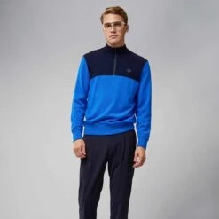 J.Lindeberg J Lindeberg Jeff Golf Windbreaker Sweater Nautical Blue 14 J.Lindeberg J Lindeberg Jeff Golf Windbreaker Sweater Nautical Blue -Teepeg Store AMKW07011 O346 2 scaled 1