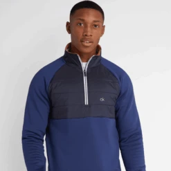 Calvin Klein Golf Hybrid Half Zip Ink -Teepeg Store CKMA21533INK 2 7157496e 1f30 4e2c a1f9 0222e63bde30