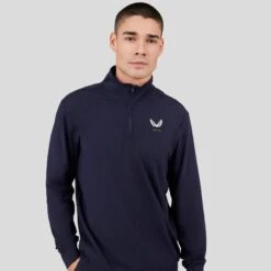 Castore Classic Zip Mock Neck Mens Golf Mid Layer Mid Night Navy -Teepeg Store CMA40173 NAVY 2 40a927b9 4d41 4f4b bfbd a61420b26519