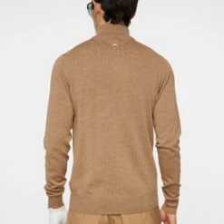 J.Lindeberg J Lindeberg Kian Tour Merino Mens Sweater Tigers Eye -Teepeg Store GMKW11845 E376 13