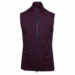 J.Lindeberg J Lindeberg Packlight Print Golf Vest Ketchup Bridge Monogram