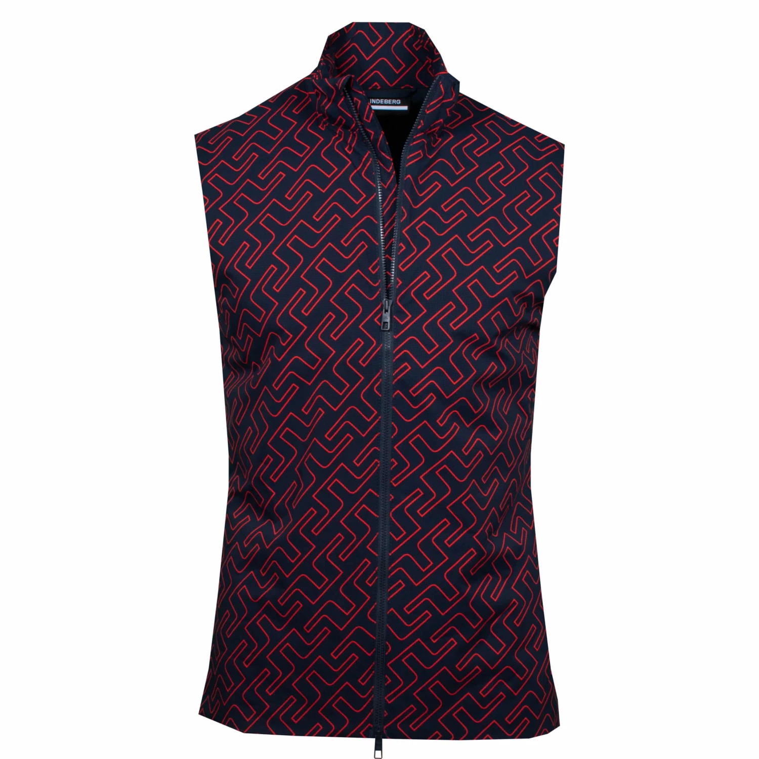 J.Lindeberg J Lindeberg Packlight Print Golf Vest Ketchup Bridge Monogram 5 J.Lindeberg J Lindeberg Packlight Print Golf Vest Ketchup Bridge Monogram - Image 3