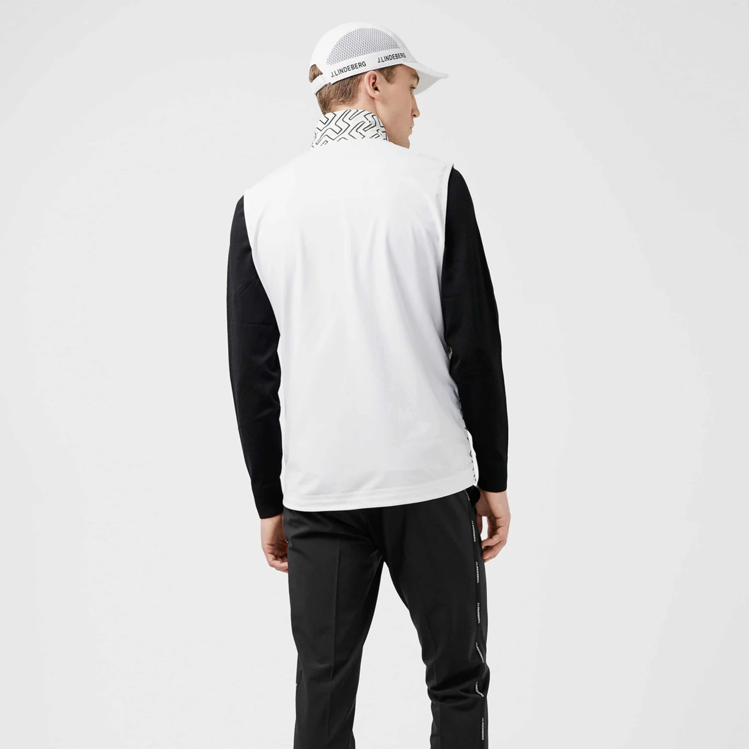 J.Lindeberg J Lindeberg Packlight Print Golf Vest Navy Bridge Monogram 9 J.Lindeberg J Lindeberg Packlight Print Golf Vest Navy Bridge Monogram - Image 7