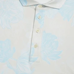 G/FORE Stamped Floral Tech Jersey Mens Golf Polo Shirt Stone 28 G/FORE Stamped Floral Tech Jersey Mens Golf Polo Shirt Stone -Teepeg Store GMP000051 STN 5