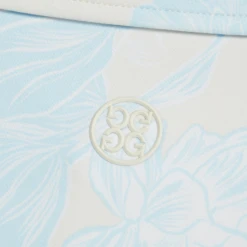 G/FORE Stamped Floral Tech Jersey Mens Golf Polo Shirt Stone 29 G/FORE Stamped Floral Tech Jersey Mens Golf Polo Shirt Stone -Teepeg Store GMP000051 STN 6