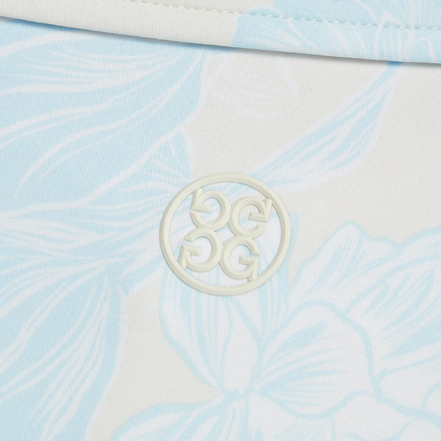 G/FORE Stamped Floral Tech Jersey Mens Golf Polo Shirt Stone 16 G/FORE Stamped Floral Tech Jersey Mens Golf Polo Shirt Stone - Image 14