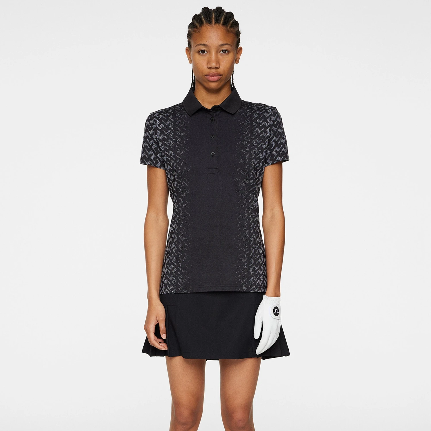 J.Lindeberg J Lindeberg Karrie Ladies Golf Polo Shirt White 6 J.Lindeberg J Lindeberg Karrie Ladies Golf Polo Shirt White - Image 4