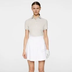 J.Lindeberg J Lindeberg Tour Tech Ladies Golf Polo Shirt Moonbeam 11 J.Lindeberg J Lindeberg Tour Tech Ladies Golf Polo Shirt Moonbeam -Teepeg Store GWJT11790 U029 11