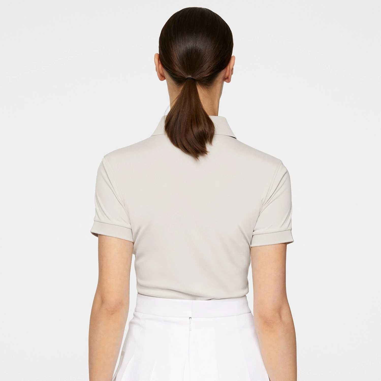 J.Lindeberg J Lindeberg Tour Tech Ladies Golf Polo Shirt Moonbeam 7 J.Lindeberg J Lindeberg Tour Tech Ladies Golf Polo Shirt Moonbeam - Image 5