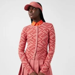 J.Lindeberg J Lindeberg Odessa Ladies Golf Cardigan Faded Rose Bridge Monogram 11 J.Lindeberg J Lindeberg Odessa Ladies Golf Cardigan Faded Rose Bridge Monogram -Teepeg Store GWKW06069 S173 1 scaled 1