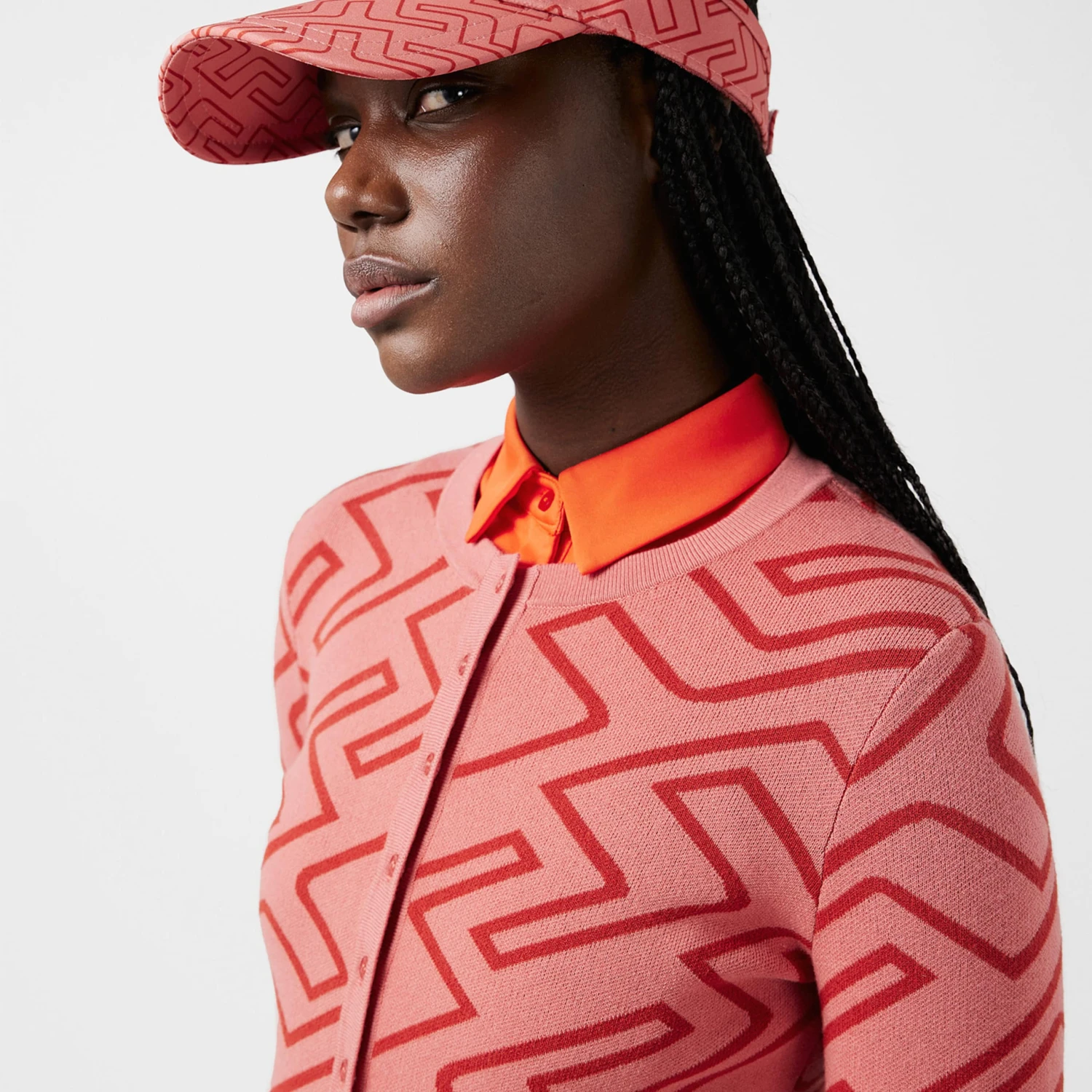 J.Lindeberg J Lindeberg Odessa Ladies Golf Cardigan Faded Rose Bridge Monogram 8 J.Lindeberg J Lindeberg Odessa Ladies Golf Cardigan Faded Rose Bridge Monogram - Image 6