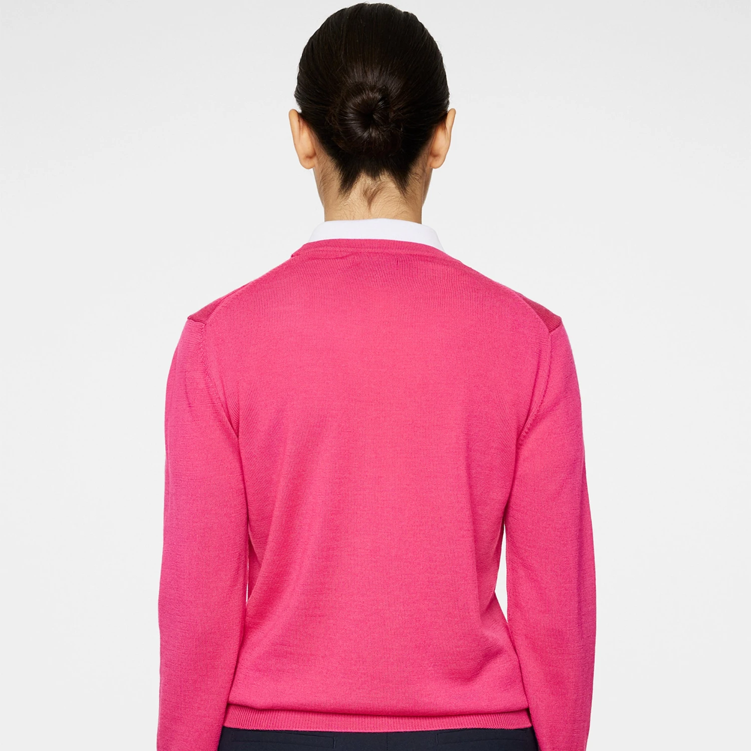 J.Lindeberg J Lindeberg Aria Knitted Ladies Golf Sweater Pink Peacock 7 J.Lindeberg J Lindeberg Aria Knitted Ladies Golf Sweater Pink Peacock - Image 5