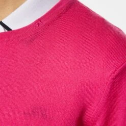 J.Lindeberg J Lindeberg Aria Knitted Ladies Golf Sweater Pink Peacock 15 J.Lindeberg J Lindeberg Aria Knitted Ladies Golf Sweater Pink Peacock -Teepeg Store GWKW11672 S153 15