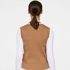 J.Lindeberg J Lindeberg Ramona Ladies Knitted Polo Shirt Tigers Eye -Teepeg Store GWKW12013 E376 13