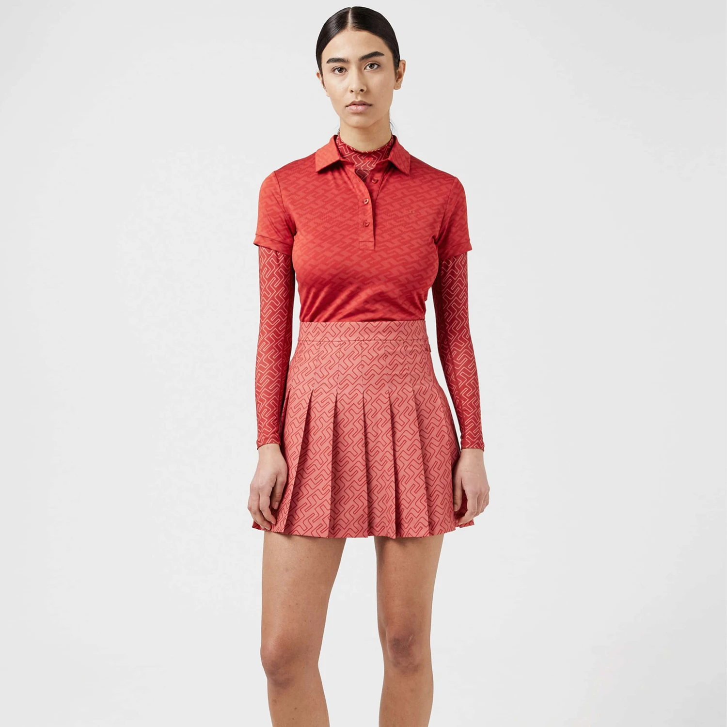 J.Lindeberg J Lindeberg Adina Print Ladies Golf Skirt Faded Rose Bridge Monogram 8 J.Lindeberg J Lindeberg Adina Print Ladies Golf Skirt Faded Rose Bridge Monogram - Image 6