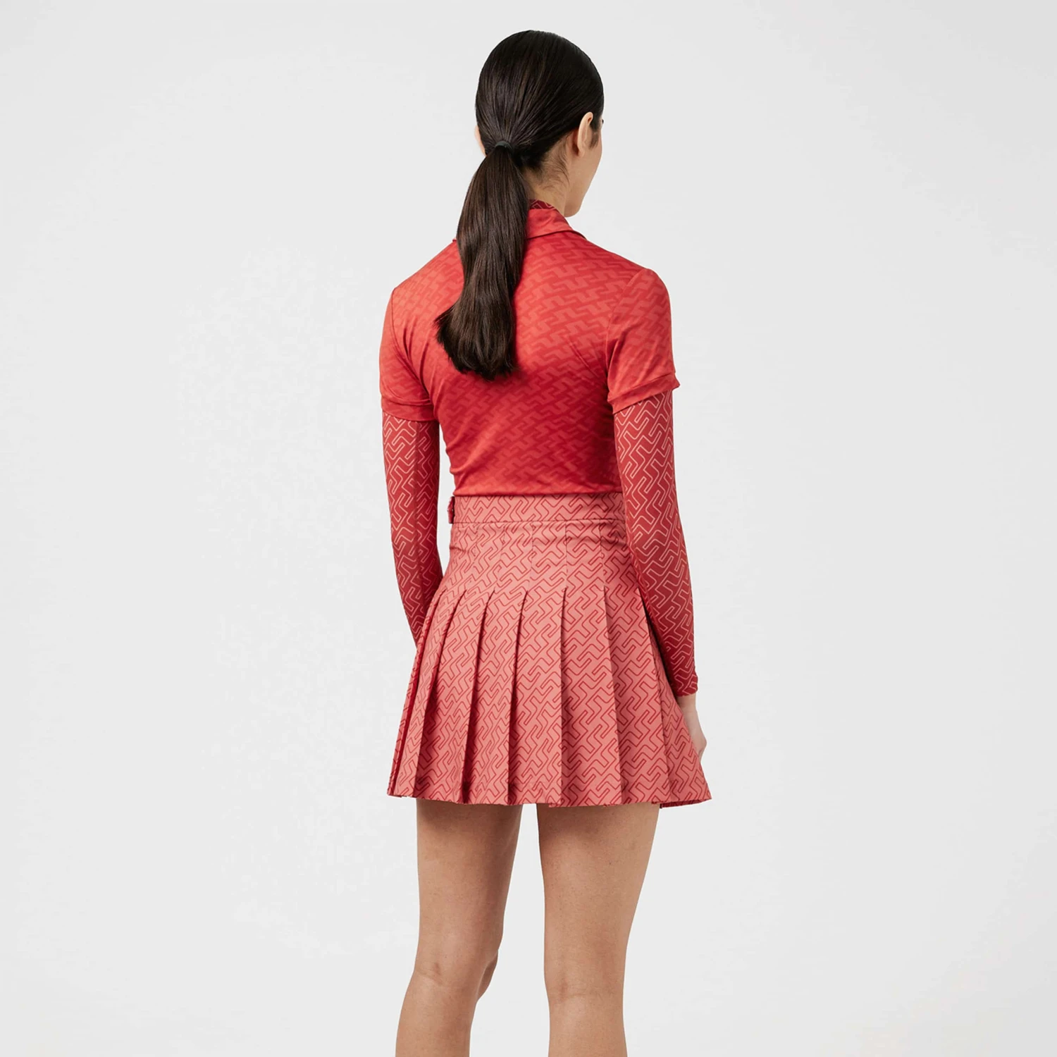 J.Lindeberg J Lindeberg Adina Print Ladies Golf Skirt Faded Rose Bridge Monogram 9 J.Lindeberg J Lindeberg Adina Print Ladies Golf Skirt Faded Rose Bridge Monogram - Image 7