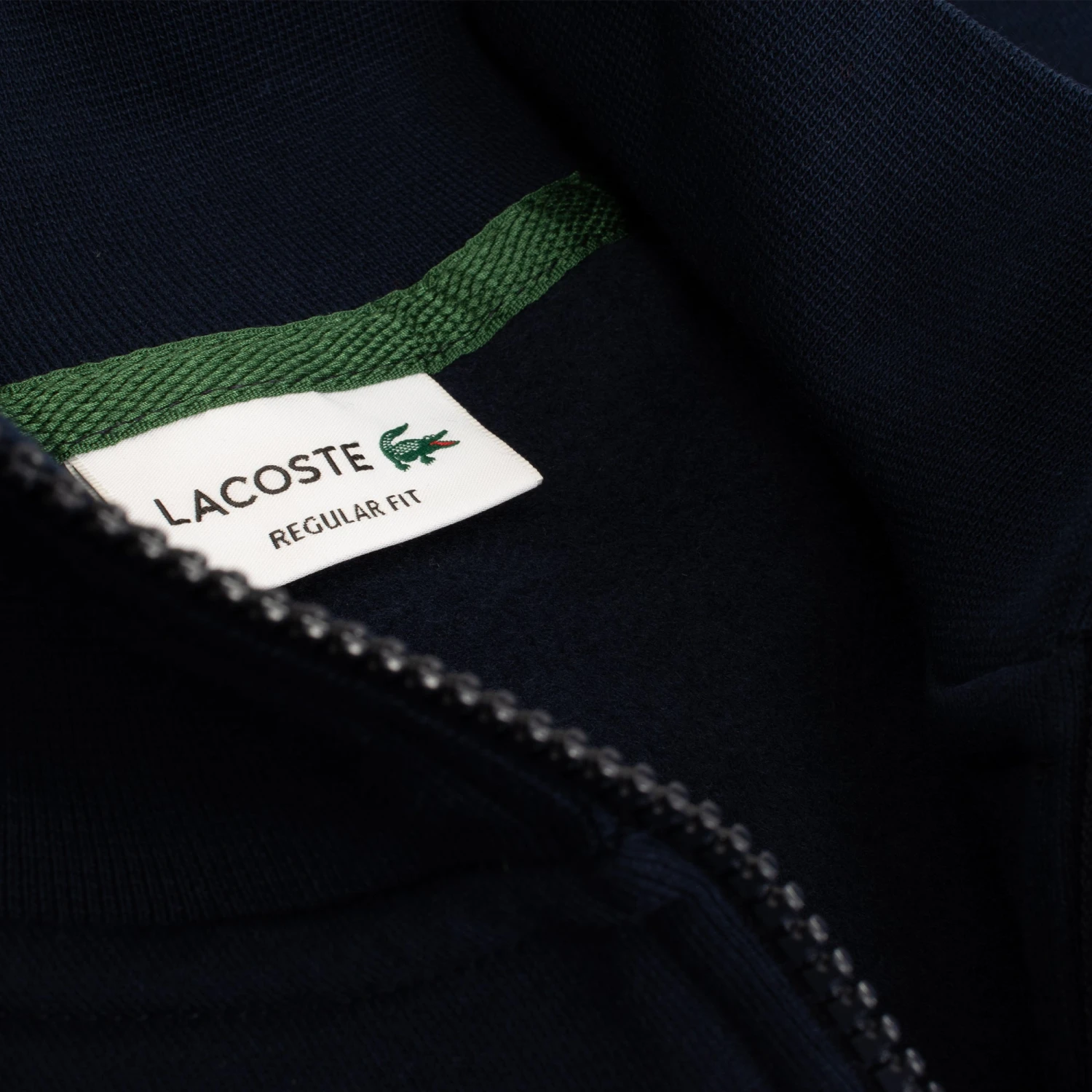 Lacoste Quarter Zip Stand Up Collar Cotton Sweatshirt Navy 14 Lacoste Quarter Zip Stand Up Collar Cotton Sweatshirt Navy - Image 12