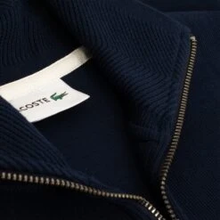 Lacoste Quarter Zip Stand Up Collar Cotton Sweatshirt Navy 28 Lacoste Quarter Zip Stand Up Collar Cotton Sweatshirt Navy -Teepeg Store SH1927 00 166 5