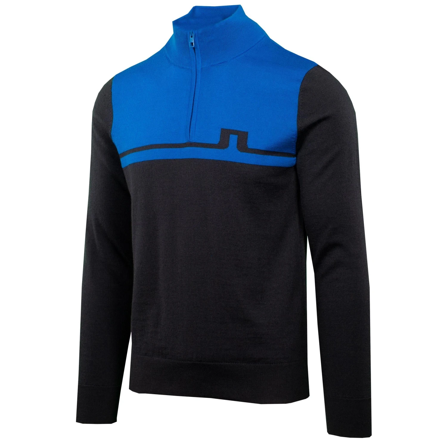 J.Lindeberg J Lindeberg Theo Zipped Golf Sweater Egyptian Blue 4 J.Lindeberg J Lindeberg Theo Zipped Golf Sweater Egyptian Blue - Image 2