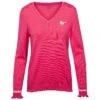Girls Golf Ruffle Knit V Neck Jumper Pink 2 Girls Golf Ruffle Knit V Neck Jumper Pink -Teepeg Store image208212791 4