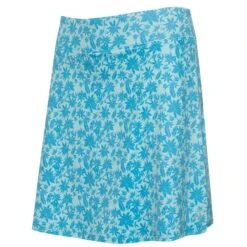 Green Lamb Molly Printed Ladies Flared Golf Skort Botanical