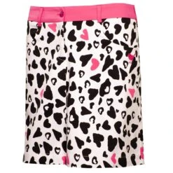 Girls Golf BLACK HEARTS Ladies Golf Skort White/Black -Teepeg Store image243214745 2