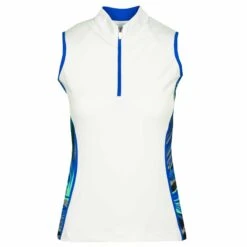 Tail Rosaella Ladies Sleeveless Golf Polo Shirt Chalk