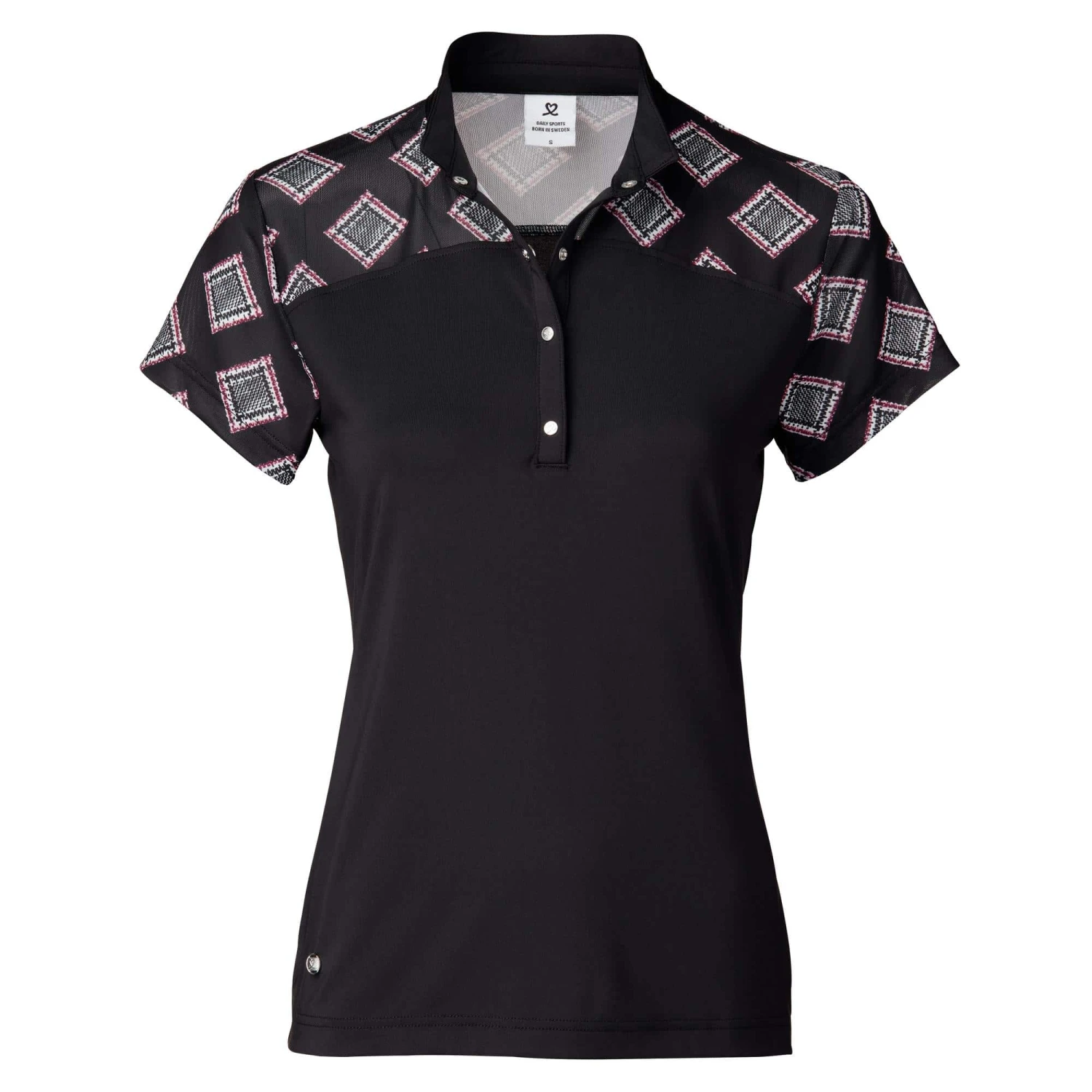 Daily Sports Ruthie Ladies Golf Polo Shirt Black 3 Daily Sports Ruthie Ladies Golf Polo Shirt Black