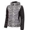 Green Lamb Giselle Print Quited Ladies Golf Jacket Snake/Black