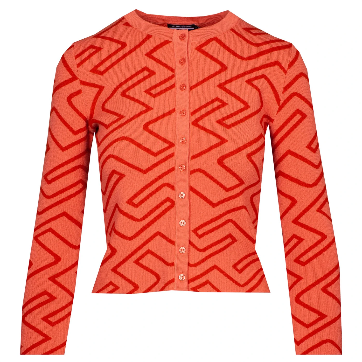 J.Lindeberg J Lindeberg Odessa Ladies Golf Cardigan Faded Rose Bridge Monogram 3 J.Lindeberg J Lindeberg Odessa Ladies Golf Cardigan Faded Rose Bridge Monogram