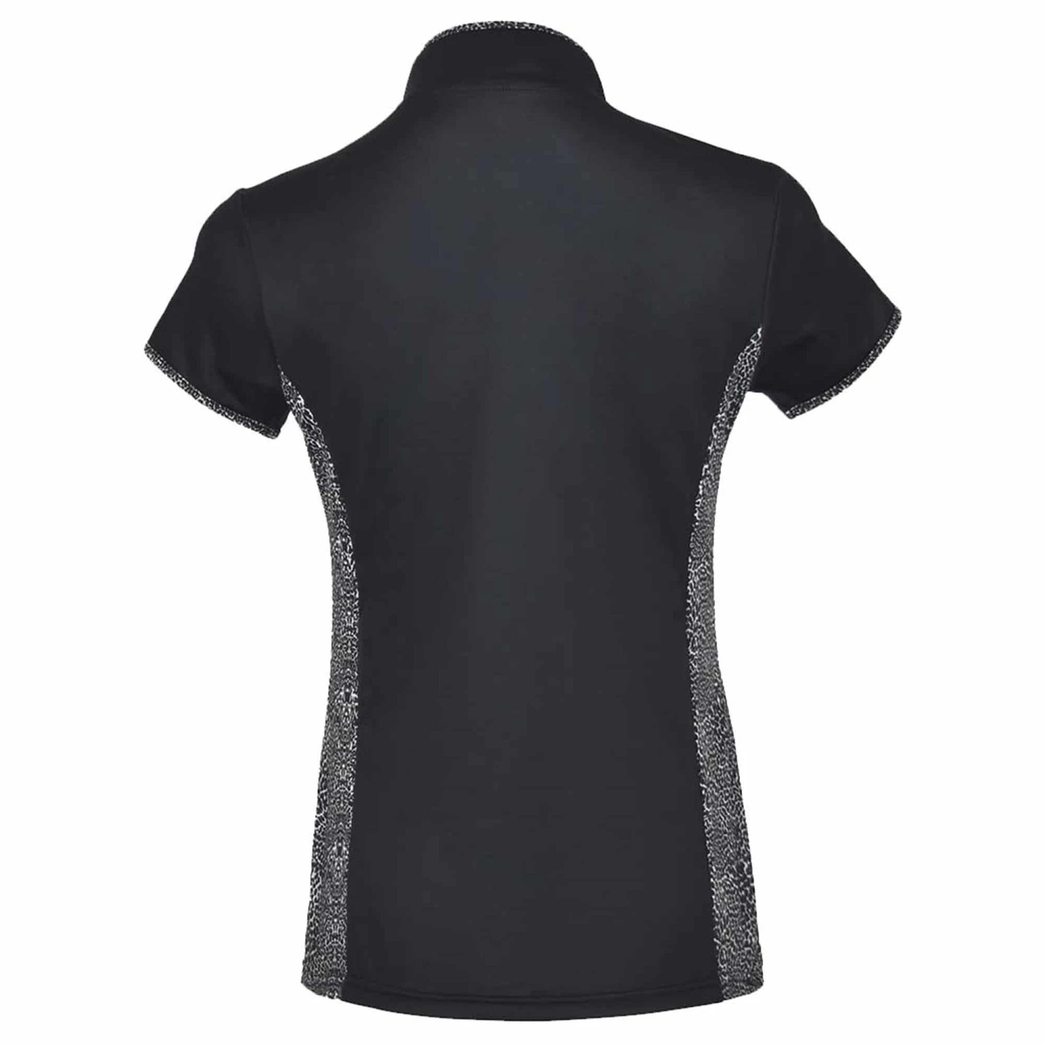 Pure Golf Holly Cap Sleeve Polo Shirt Black 5 Pure Golf Holly Cap Sleeve Polo Shirt Black - Image 3
