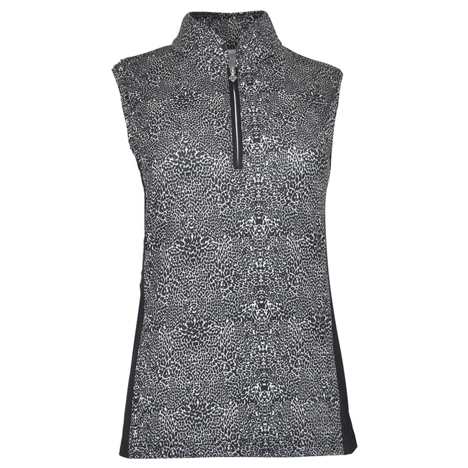 Pure Golf Emily Sleeveless Polo Shirt Black 3 Pure Golf Emily Sleeveless Polo Shirt Black