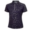 Green Lamb Katlynne Silver Foil Polo Shirt Navy