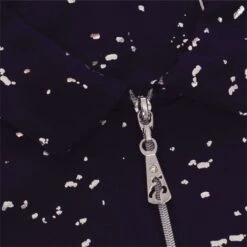 Green Lamb Katlynne Silver Foil Polo Shirt Navy -Teepeg Store image324968973