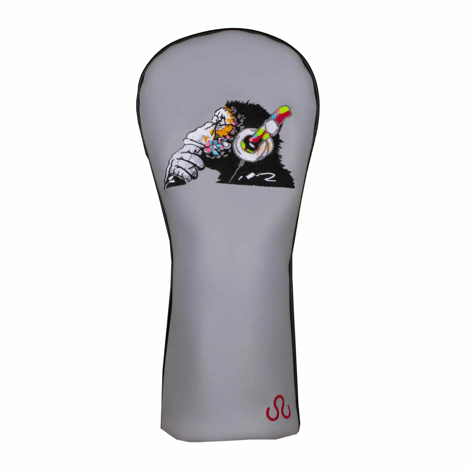 Banksy DJ Monkey Driver Headcover Grey 3 Banksy DJ Monkey Driver Headcover Grey