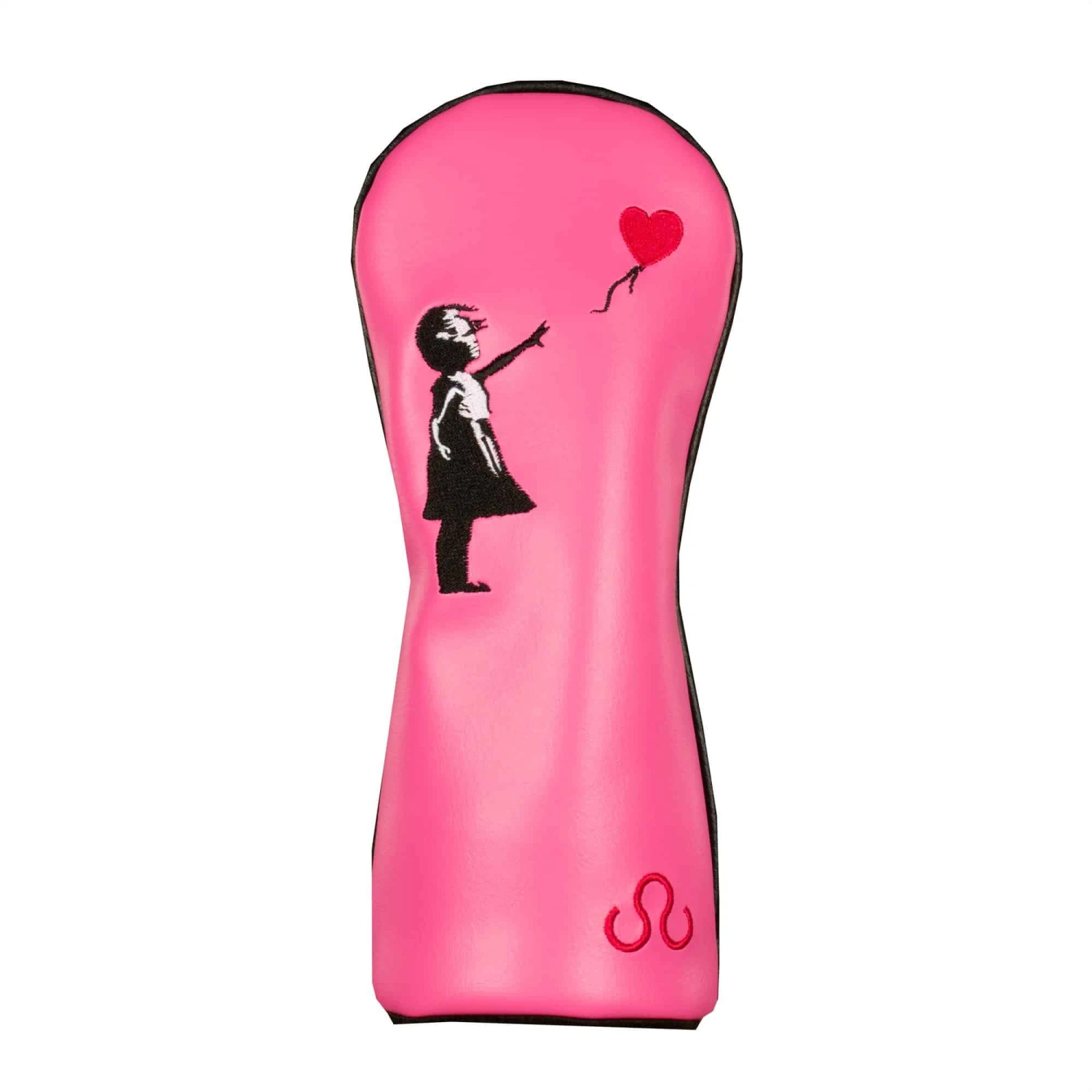 Banksy Girl With Heart Balloon Fairway Wood Headcover Pink 3 Banksy Girl With Heart Balloon Fairway Wood Headcover Pink