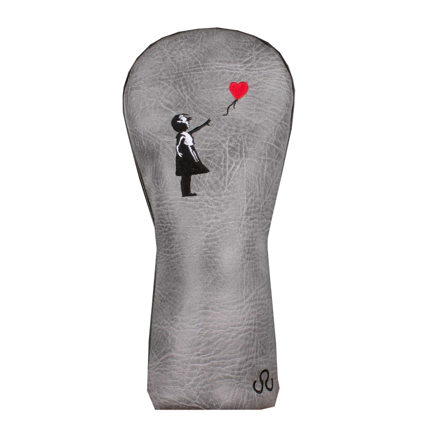 Banksy Girl With Heart Balloon Driver Headcover Grey 3 Banksy Girl With Heart Balloon Driver Headcover Grey