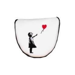 Banksy Girl With Heart Balloon Mallet Putter Headcover White