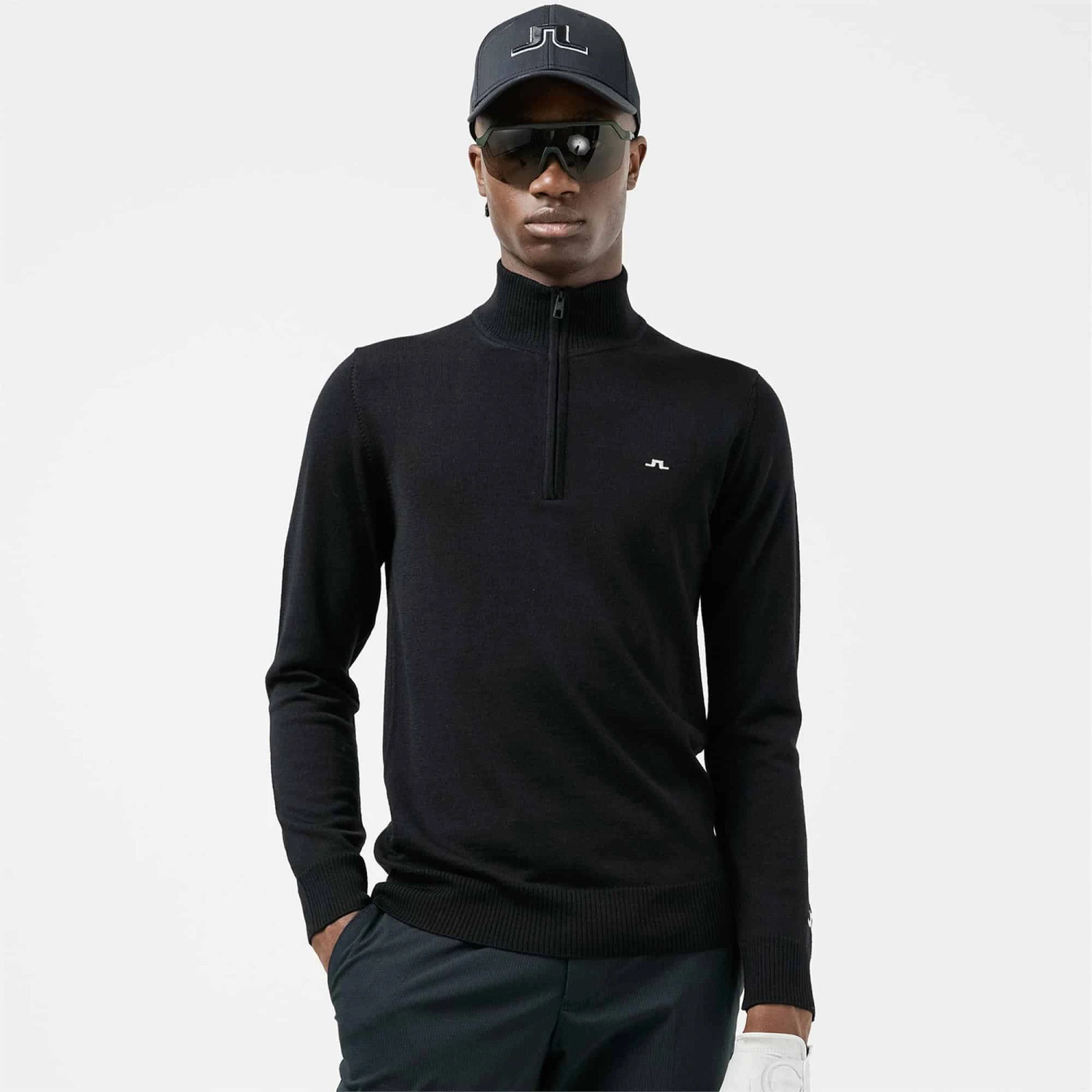 J.Lindeberg J Lindeberg Kian Tour Merino Mens Golf Jumper Black 6 J.Lindeberg J Lindeberg Kian Tour Merino Mens Golf Jumper Black - Image 4