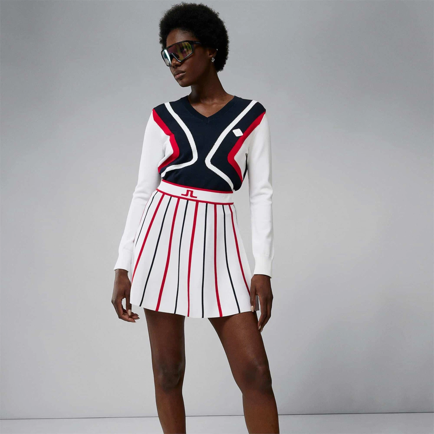 J.Lindeberg J Lindeberg River Knitted Ladies Golf Skirt White 7 J.Lindeberg J Lindeberg River Knitted Ladies Golf Skirt White - Image 5