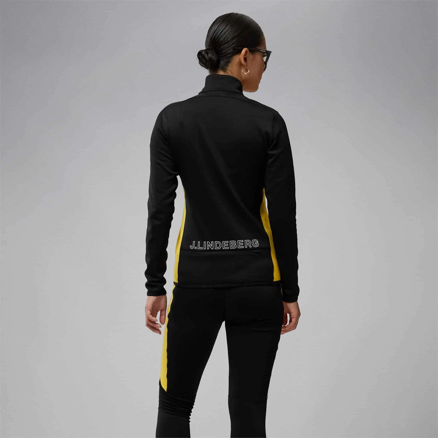 J.Lindeberg J Lindeberg Odyssey Ladies Mid Layer Black/Daylily 9 J.Lindeberg J Lindeberg Odyssey Ladies Mid Layer Black/Daylily - Image 7