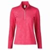 Daily Sports Miranda Zip Neck Ladies Golf Mid Layer Berry -Teepeg Store image365872528