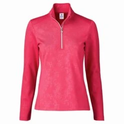 Daily Sports Miranda Zip Neck Ladies Golf Mid Layer Berry
