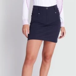 Green Lamb Tatum Ladies Golf Skort Navy 47 CM 12 Green Lamb Tatum Ladies Golf Skort Navy 47 CM -Teepeg Store image382677639